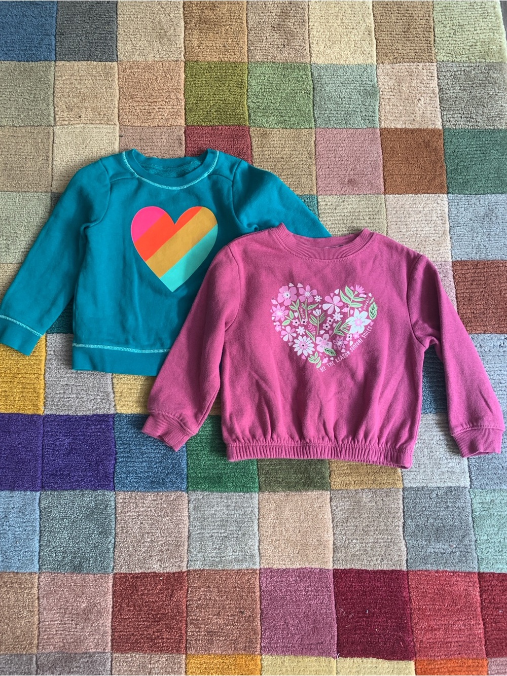 2T Girls’ Sweatshirt Bundle Heart Print